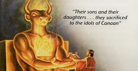 Offering children to an idol to burn